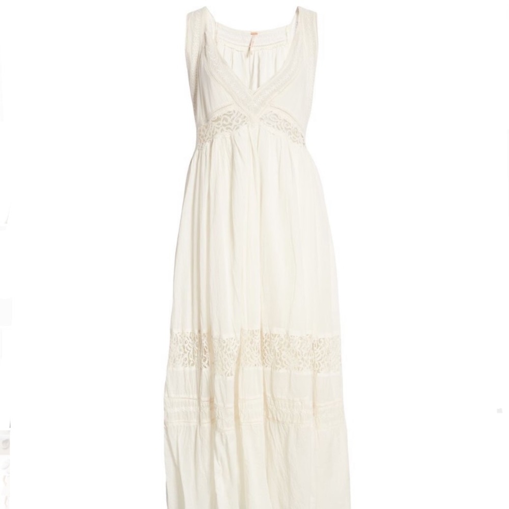 NWT | FREE PEOPLE | clara lace maxi dress in ivory - Picture 2 of 8